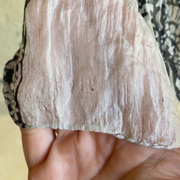 Hair Scarf Silk Stamped Pattern - Picture 5 of 9